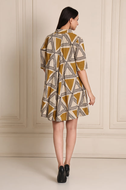Geometric Triangle Shift Dress
