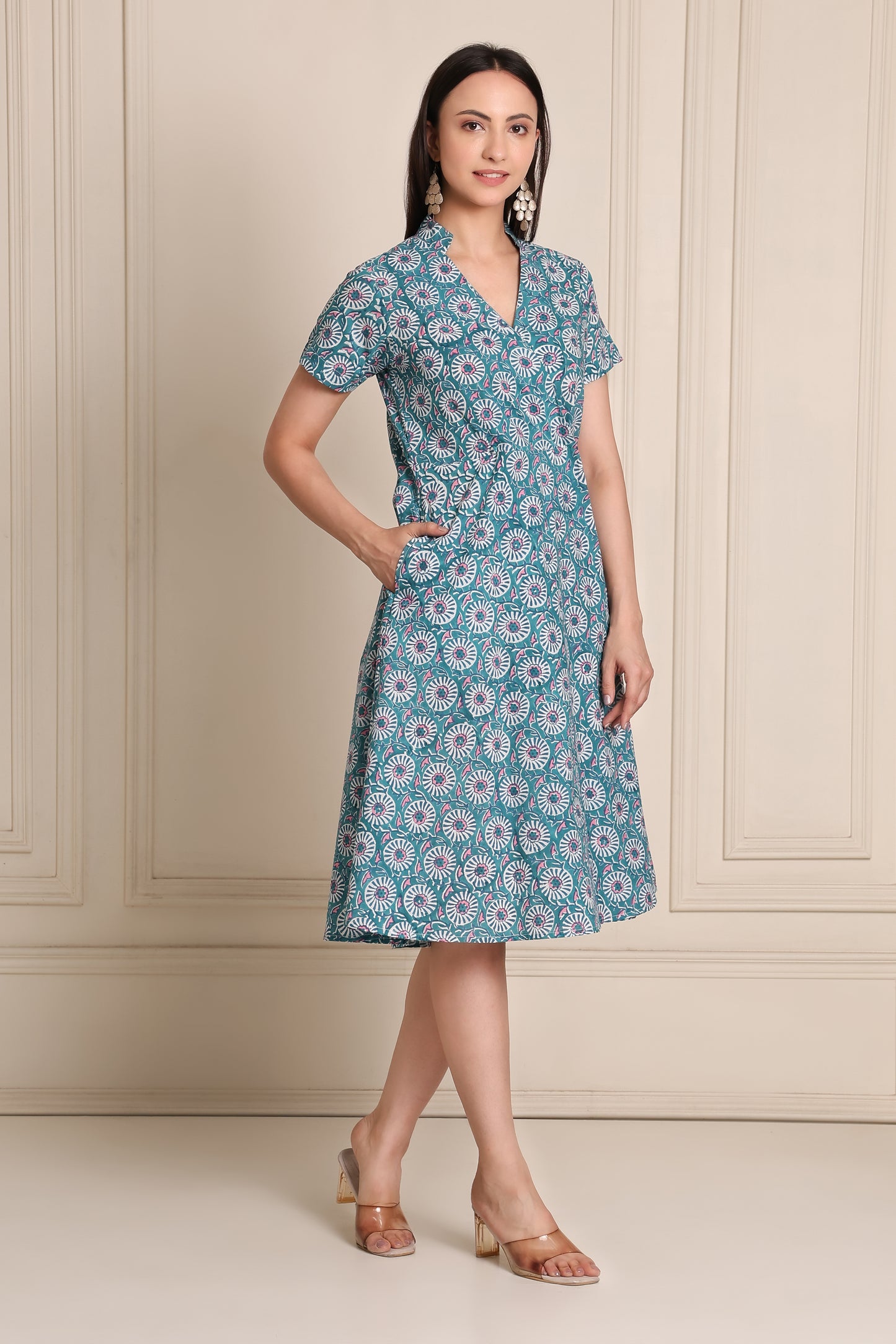 Petal Drift Floral wrap dress