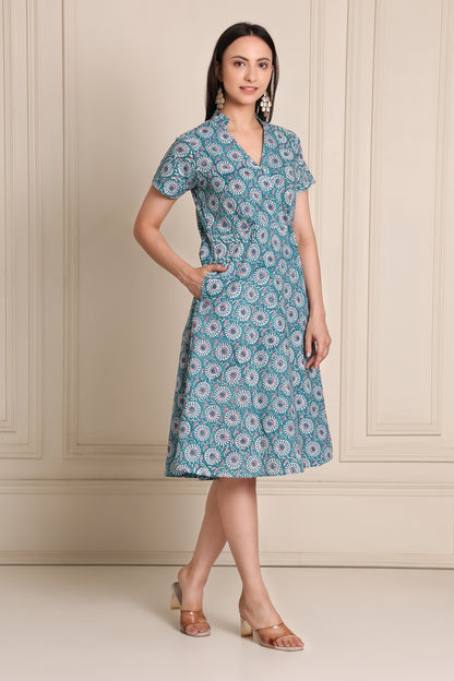 Petal Drift Floral wrap dress