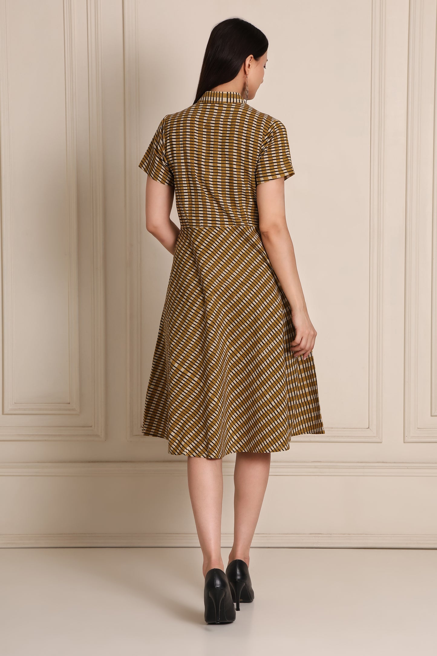 Striped Flow Wrap Dress