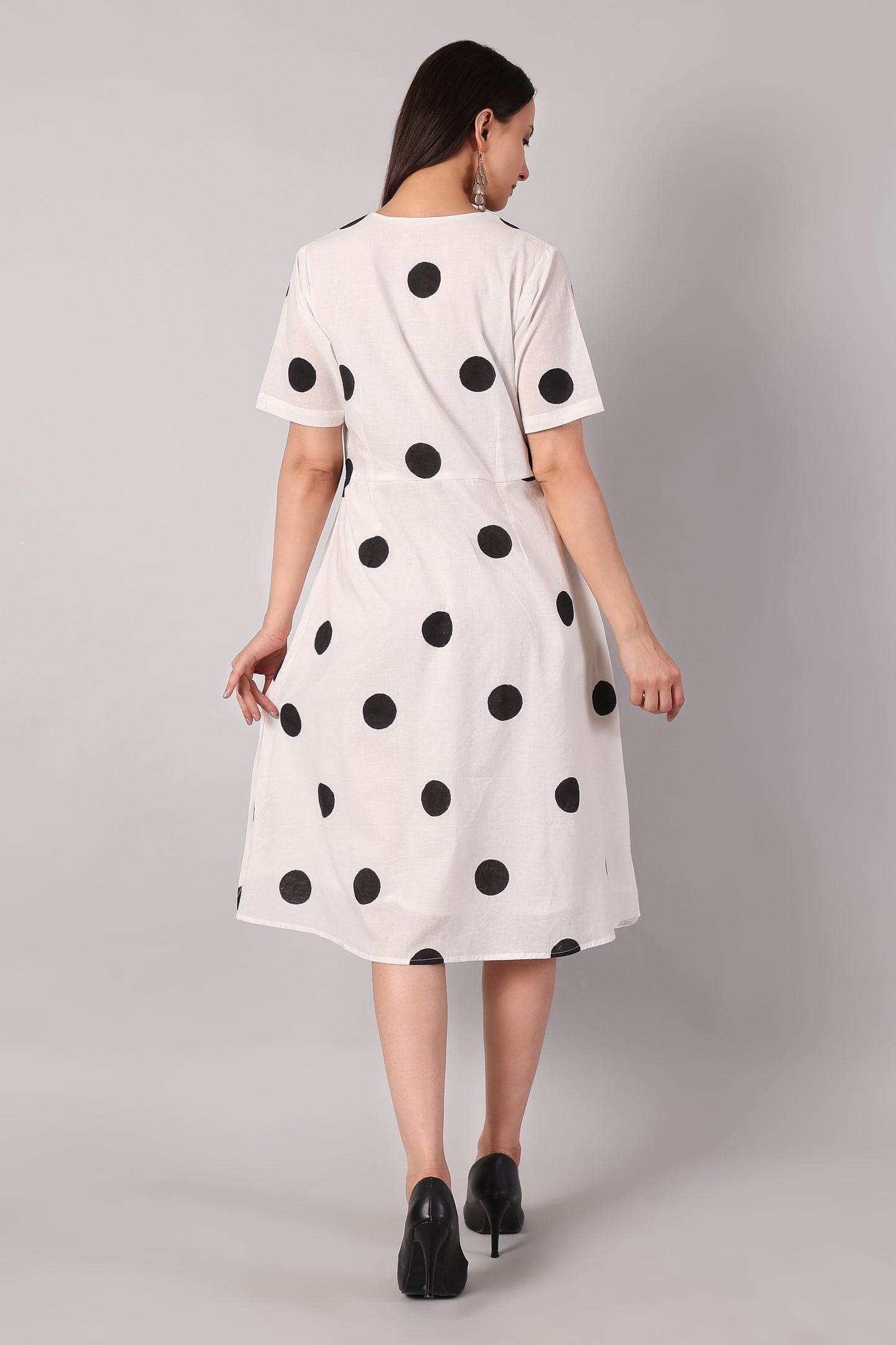 Classic Polka Dot Wrap Dress
