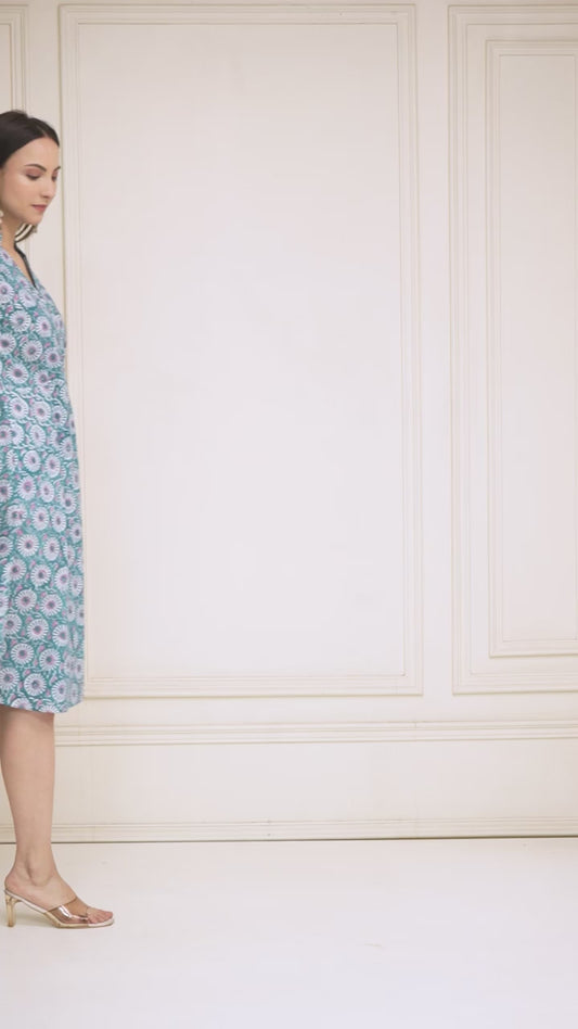 Petal Drift Floral wrap dress